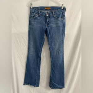 James Cured by Sewn Womens Bootleg Medium Denim Mid-Low Rise Jeans Size 28